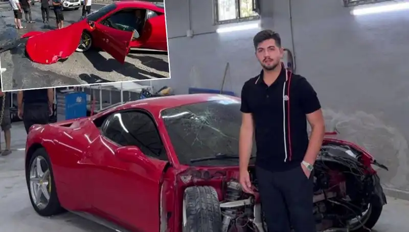 15 Milyonluk Ferrari Hurdaya Döndü: Sahibi Üzüntüsünü Paylaştı