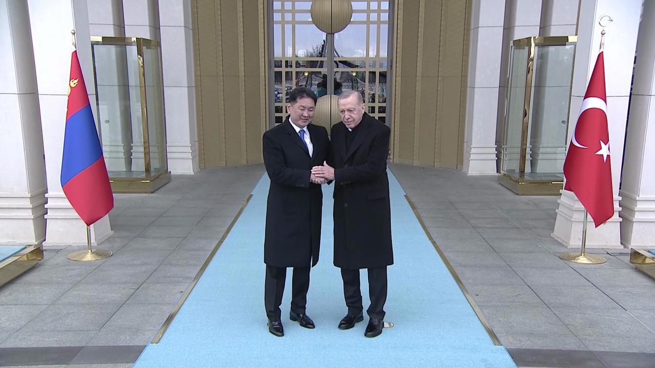 Moğolistan Cumhurbaşkanı Ukhnaa Ankara'da Resmi Ziyarette Bulundu