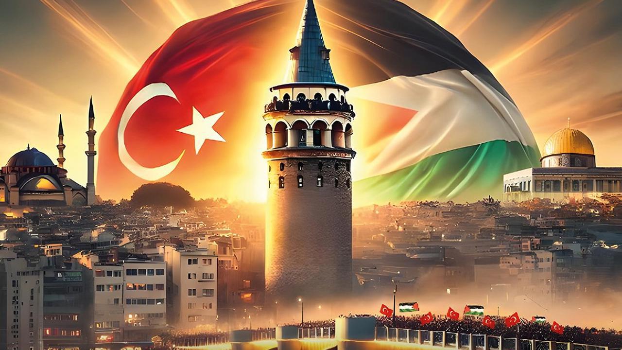 İstanbul'dan Filistin'e Destek Yürüyüşü Düzenlendi